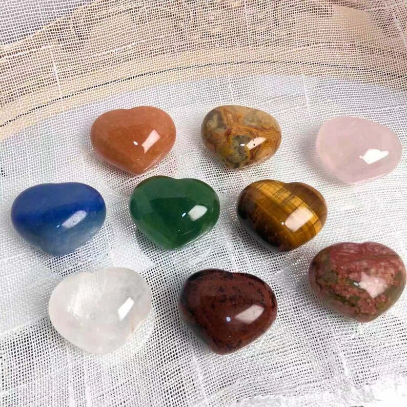 Gemstone Puffy Heart